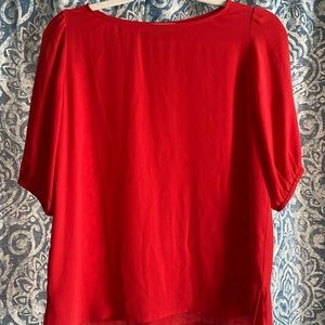 Loft red blouse, 3/4 length sleeve size x small
